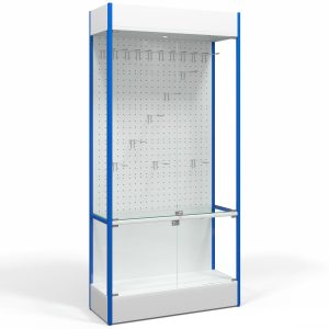 Стеклянная витрина ВТП-1000 из металлического профиля - фото